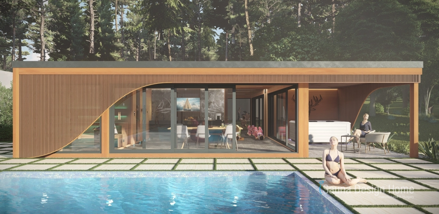 luxury wellness house building