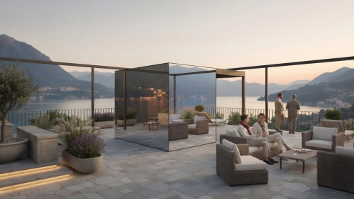 Mirror Nature Sauna with canopy