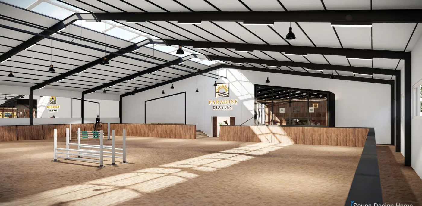 covered show jumping arena