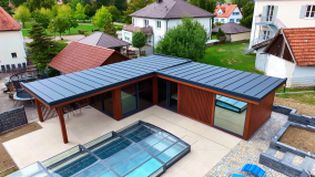 Custom wellness house from above