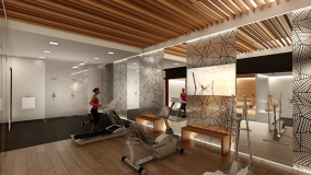 Indoor design sauna wellness