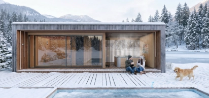 Outdoor sauna, wellness house, mini holiday home in custom sizes Outdoor sauna, wellness house, mini holiday home in custom sizes
