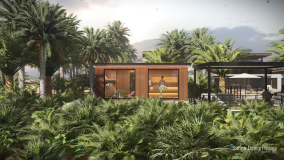 sauna house with yoga studio