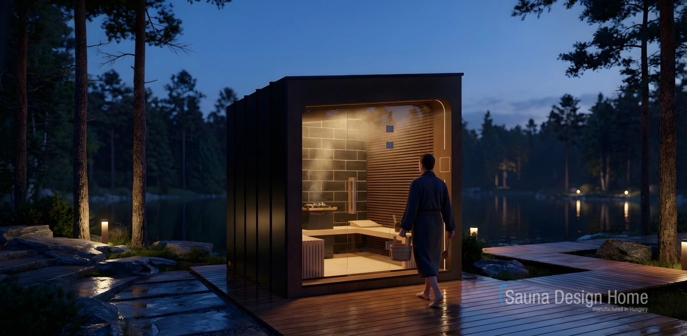 designer outdoor sauna cabin