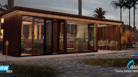 Oasis - 4 season modular house - whit sliding door