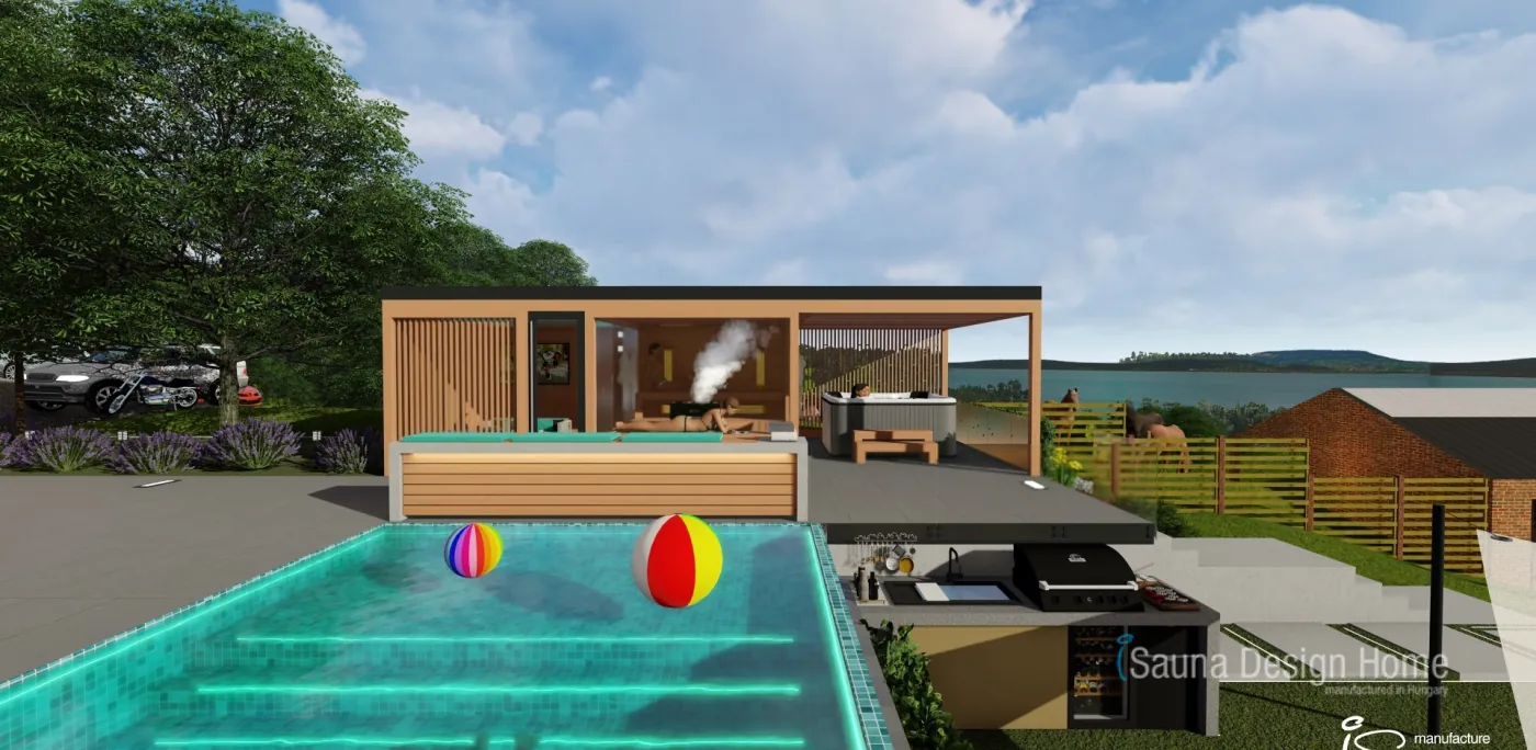 outdoor sauna house visual view