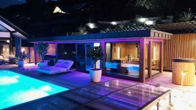 Sauna House with Ambient Lighting