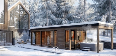 Luxury outdoor sauna
