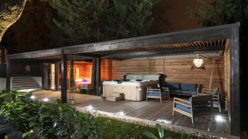 Unique combined wellness sauna house based on personalized design