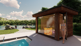 Garden sauna house construction
