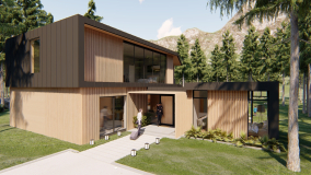 Exterior wooden facades