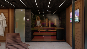 Outdoor combined sauna house